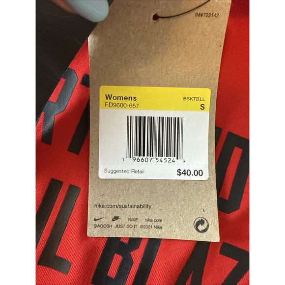 Nike Portland Trail Blazers Basketball Dri Fit Women’s S Long Sleeve Shirt NBA - Picture 7 of 11